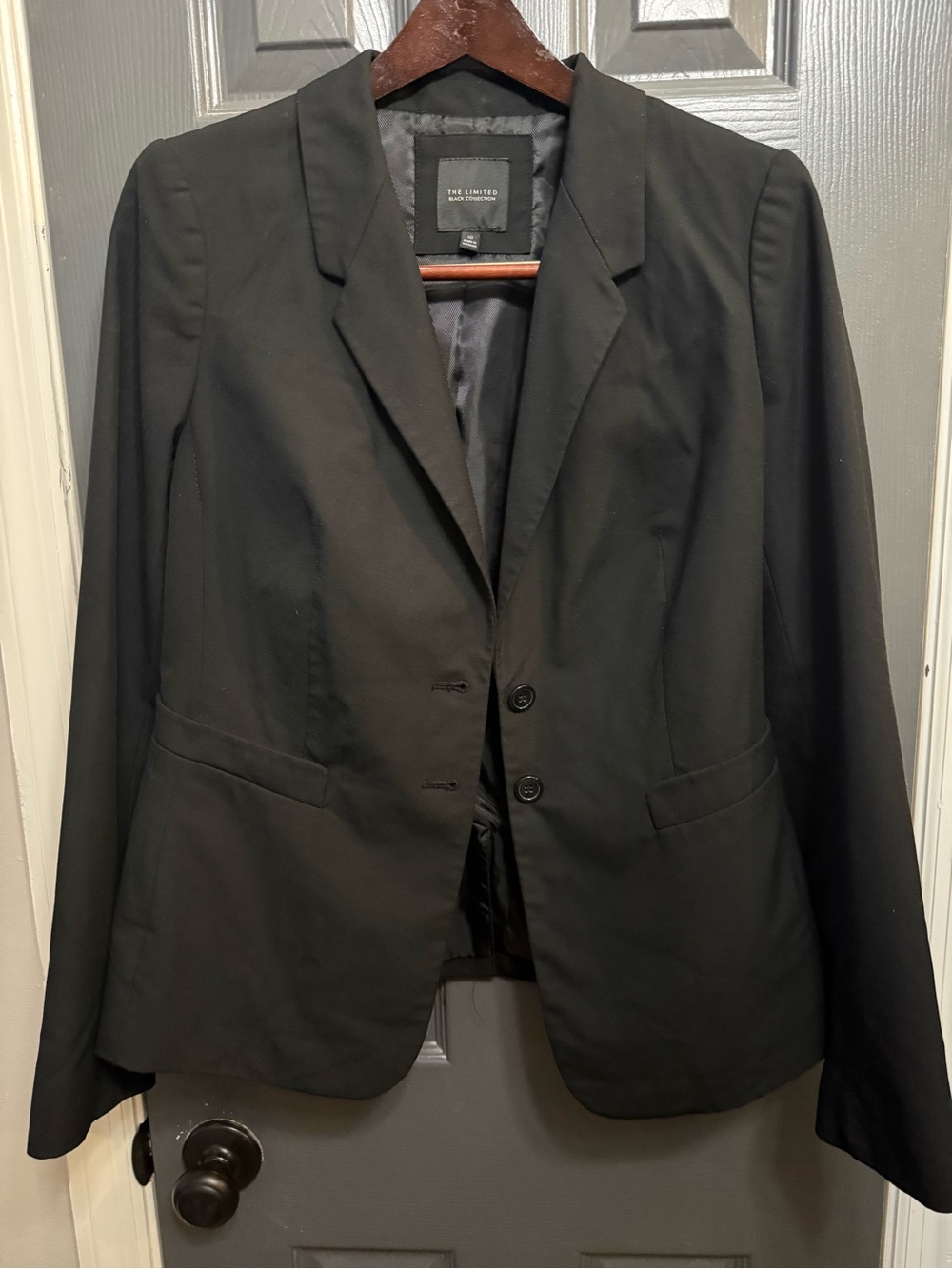 The Limited Black Office Sire Style Tailored Two-Button Quiet Luxury Blazer
